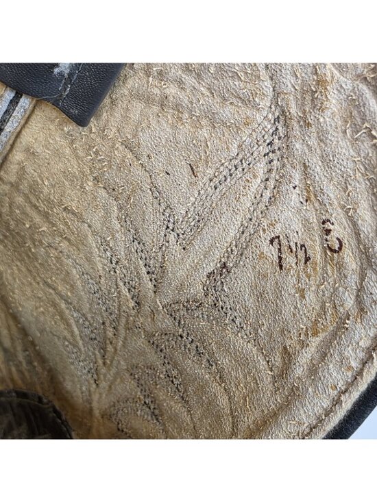 Nocona Western Boots Mens 7.5E Wide Brown Olive Distressed Leather USA main image 12